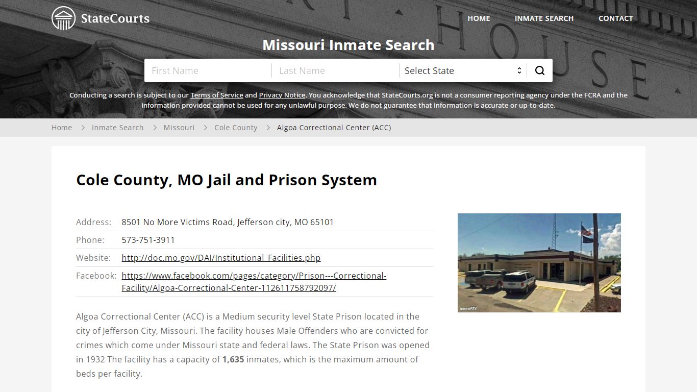 Algoa Correctional Center (ACC) Inmate Records Search ...